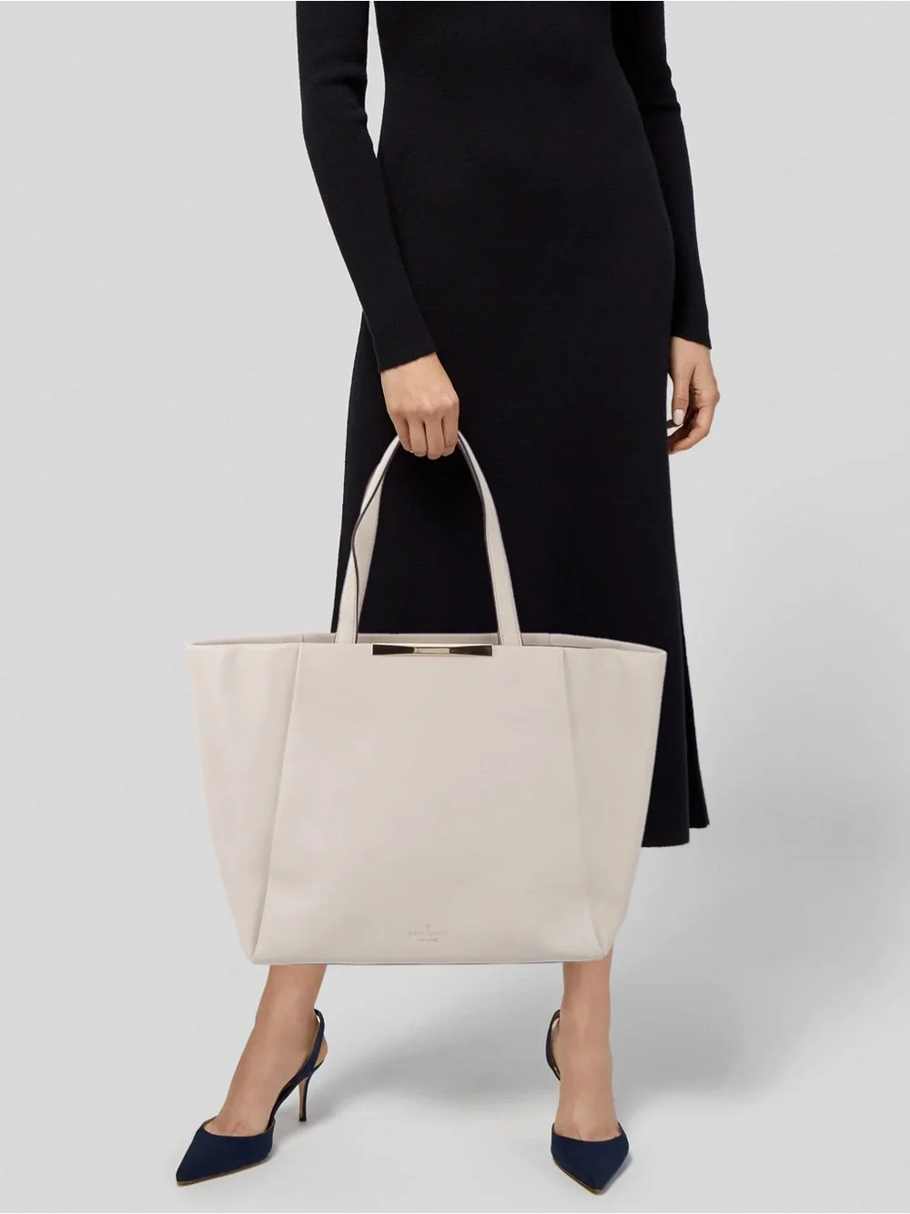 Kate Spade Camden Way Lenora leather tote pebble-colored.